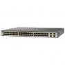 Коммутатор Cisco 48port-10/100Mbps 4port-SFP 1Gbps Layer 3 IPv6 PoE Switch 1U 19"(WS-C3750-48PS-E)
